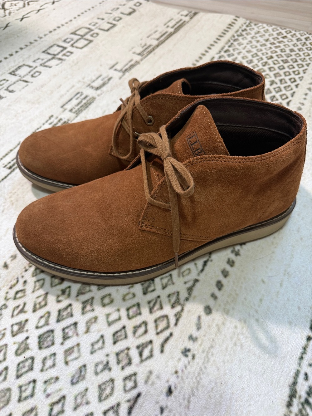 L.L. Bean Men's Suede Chukka Boots - Chestnut Brown